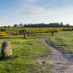 A gravestone on the Culloden Battlefield