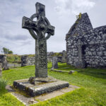 The Kildalton Cross was carved in the 700s, and is equal to the great high crosses of Iona. It’s still standing where it was first erected more than 1,200 years ago, making it one of very few early Christian crosses still in their original positions. The adjacent church was built some time after 1200, and was redundant by 1700.