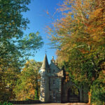 THE GATEHOUSE OF BALLINDALLOCH CASTLE, MORAY DISTRICT.
